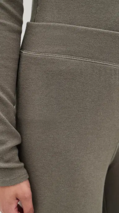 Z Supply Renae Rib Pants Khaki Green | Thumbnail 6