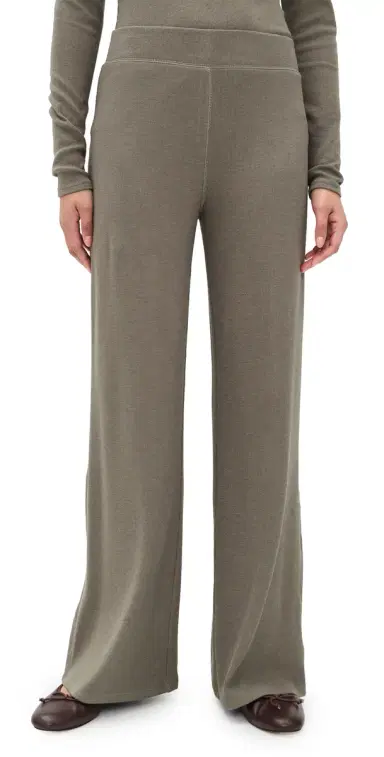 Z Supply Renae Rib Pants Khaki Green | Thumbnail 1