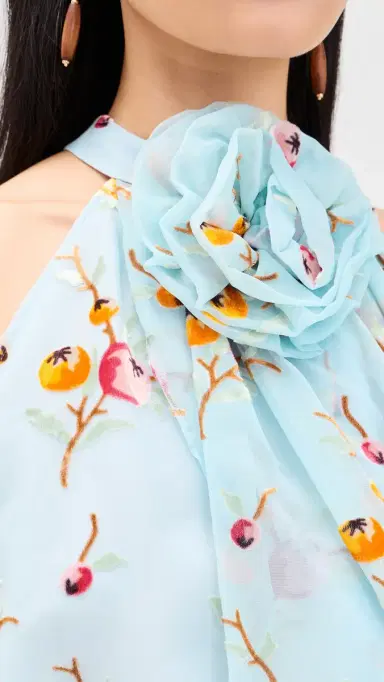Sea Freya Print Velvet Tank Top Blue | Thumbnail 6