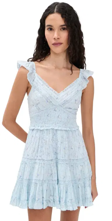 LoveShackFancy Presline Dress Snowdrop Blue | Thumbnail 1 LoveShackFancy Presline Dress Snowdrop Blue | Thumbnail 1