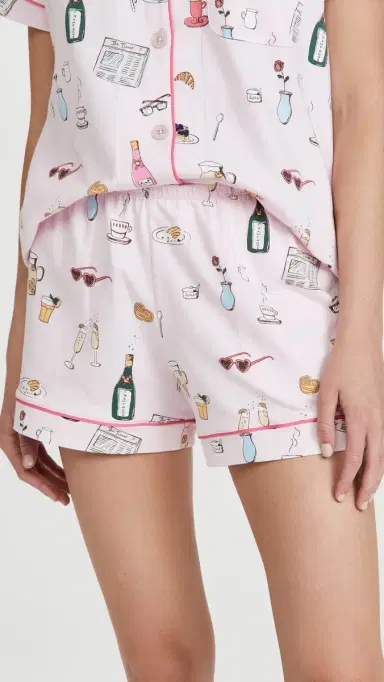 BedHead PJs Let's Do Brunch Shorty Pajama Set Let's Do Brunch | Thumbnail 5 BedHead PJs Let's Do Brunch Shorty Pajama Set Let's Do Brunch | Thumbnail 5
