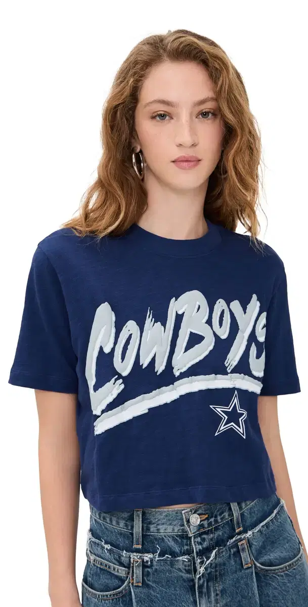 Junk Food Cowboys Thrill Crop Tee True Navy