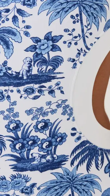 Staud Dolce One Piece Blue Toile L | Thumbnail 6