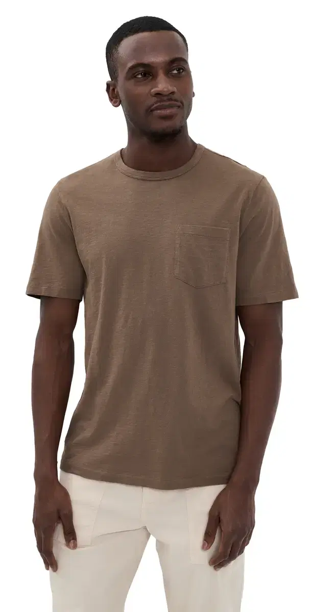 unwashed Pocket Tee Island Brown