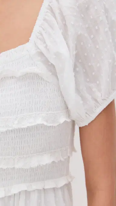 LoveShackFancy Fellows Dress Optic White | Thumbnail 6