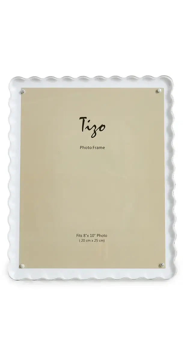 Tizo Design Lucite Frame Wave Design White 8x10 White One Size