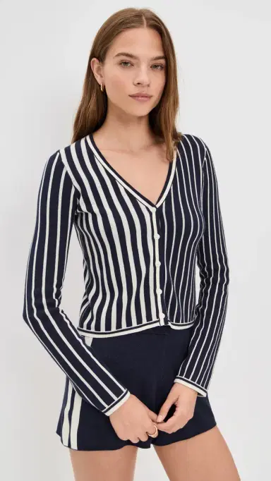 State & Lake Game Day Cardigan Navy S | Thumbnail 2