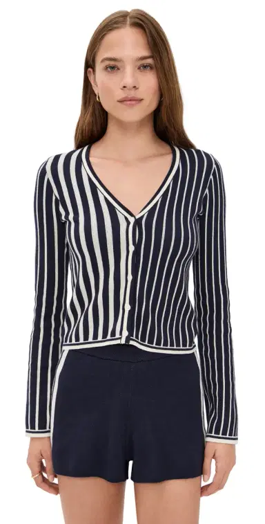 State & Lake Game Day Cardigan Navy S | Thumbnail 1