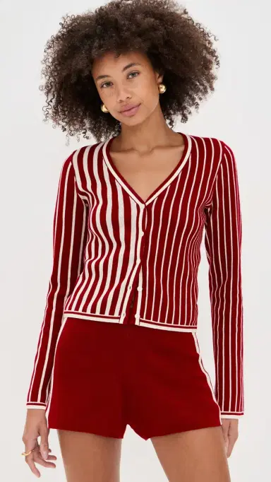 State & Lake Game Day Cardigan Burgundy L | Thumbnail 2