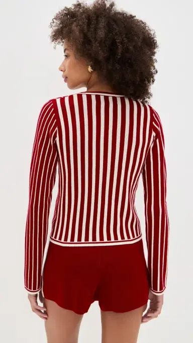State & Lake Game Day Cardigan Burgundy L | Thumbnail 3