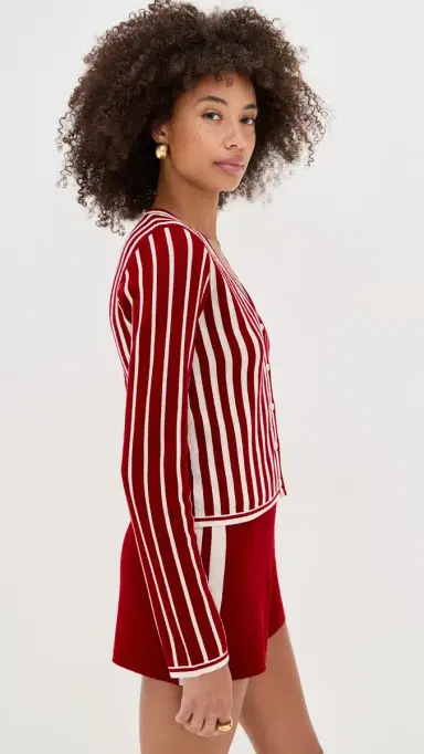 State & Lake Game Day Cardigan Burgundy L | Thumbnail 4