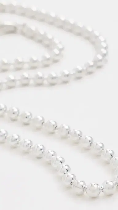 Zoë Chicco Sterling Silver 4mm Bead Chain Necklace Sterling Silver One Size | Thumbnail 4