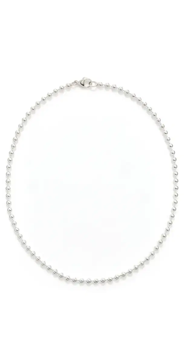 Sterling Silver 4mm Bead Chain Necklace Sterling Silver One Size