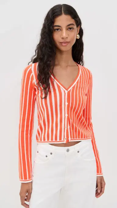 State & Lake Game Day Cardigan Orange M | Thumbnail 2