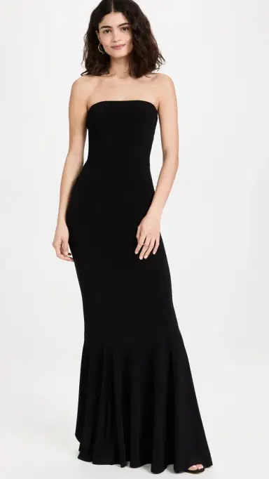 Norma Kamali Strapless Fishtail Gown Black L | Thumbnail 2 Norma Kamali Strapless Fishtail Gown Black L | Thumbnail 2
