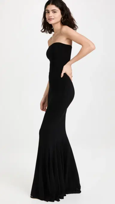 Norma Kamali Strapless Fishtail Gown Black L | Thumbnail 4 Norma Kamali Strapless Fishtail Gown Black L | Thumbnail 4