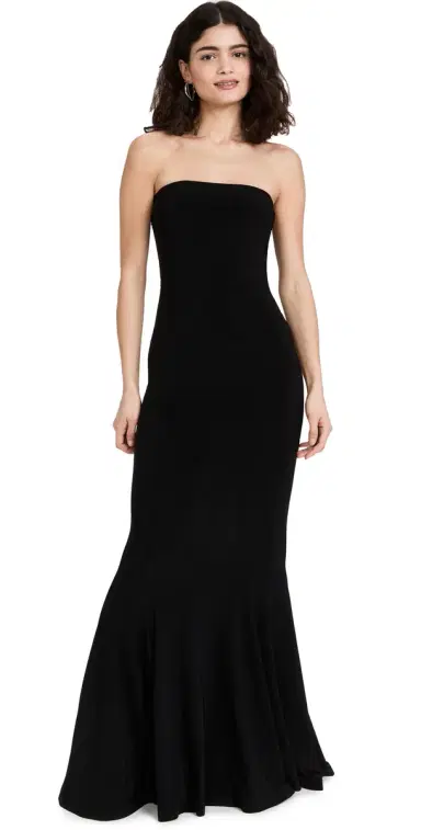 Norma Kamali Strapless Fishtail Gown Black L | Thumbnail 1 Norma Kamali Strapless Fishtail Gown Black L | Thumbnail 1