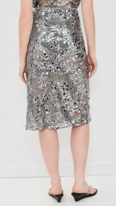 BAUM UND PFERDGARTEN Shania Sequin Skirt Grey Sequins | Thumbnail 4