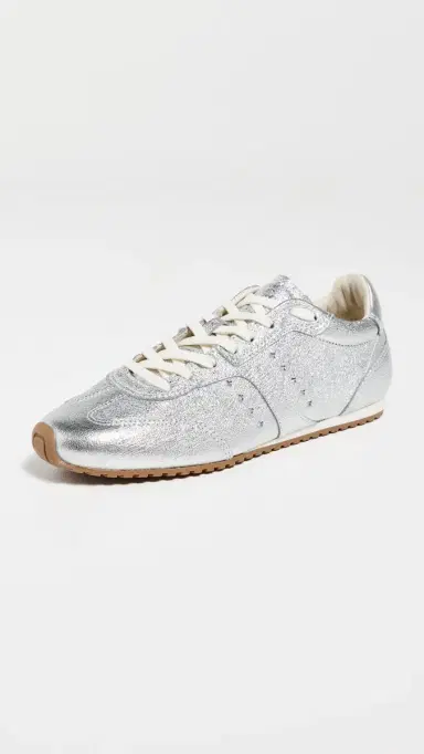 Larroudé Stella Sneakers Silver Metallic Leather 5 | Thumbnail 2