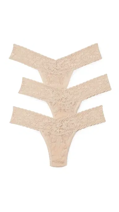 Hanky Panky Signature Lace Low Rise Thong 3 Pack | Thumbnail 1