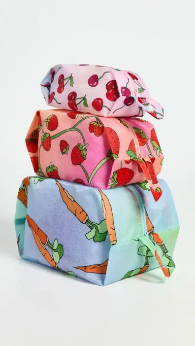 BAGGU 3D Zip Set Carrots & Berries One Size | Thumbnail 2