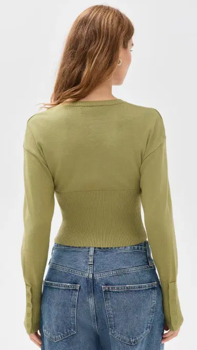 Lioness Head In The Clouds Cardigan Olive | Thumbnail 3