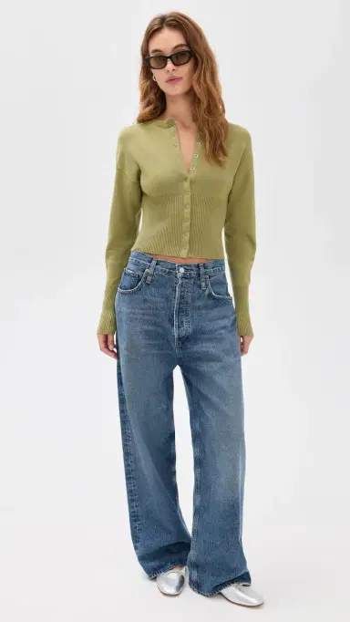 Lioness Head In The Clouds Cardigan Olive | Thumbnail 5