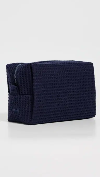 Abbode Makeup Waffle Pouch Navy One Size | Thumbnail 3