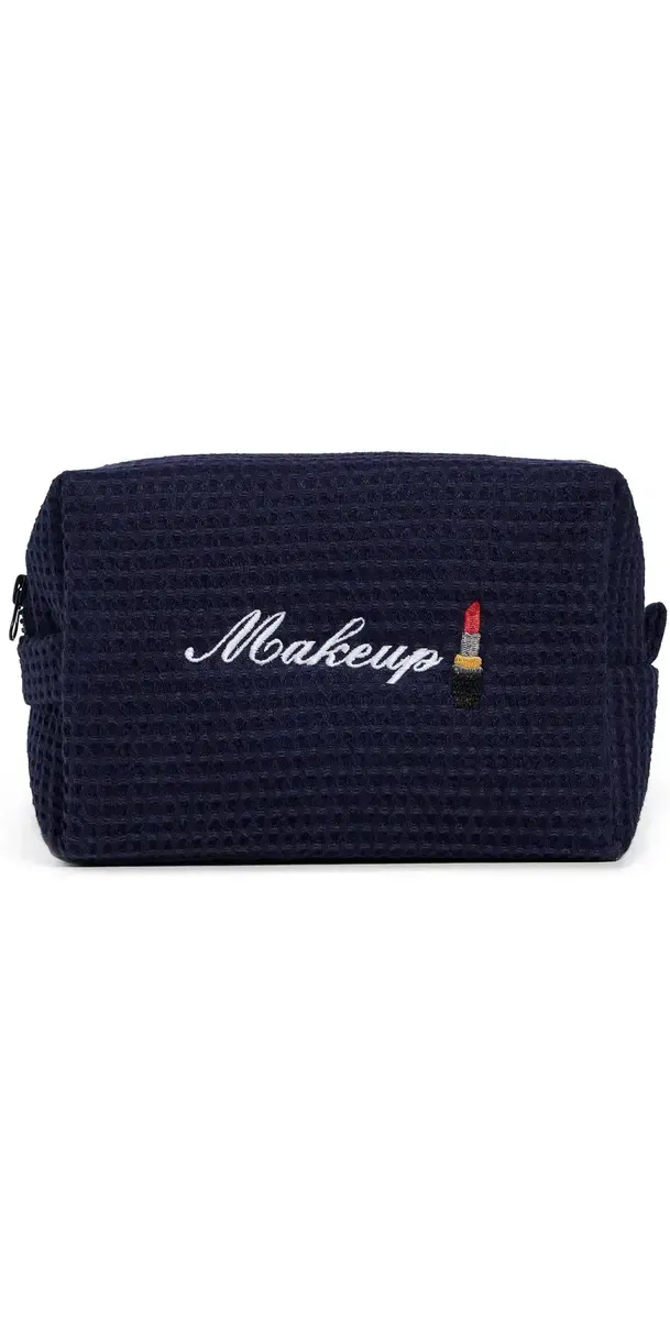 Makeup Waffle Pouch Navy One Size