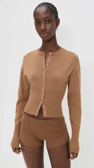 Lioness Head In The Clouds Cardigan Mocha Mousse | Thumbnail 2