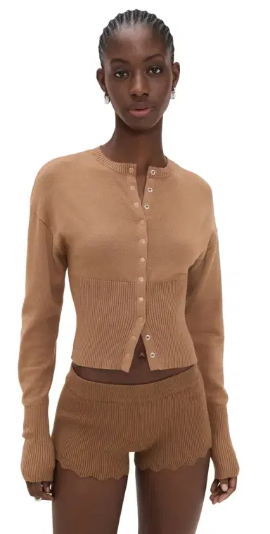 Lioness Head In The Clouds Cardigan Mocha Mousse | Thumbnail 1