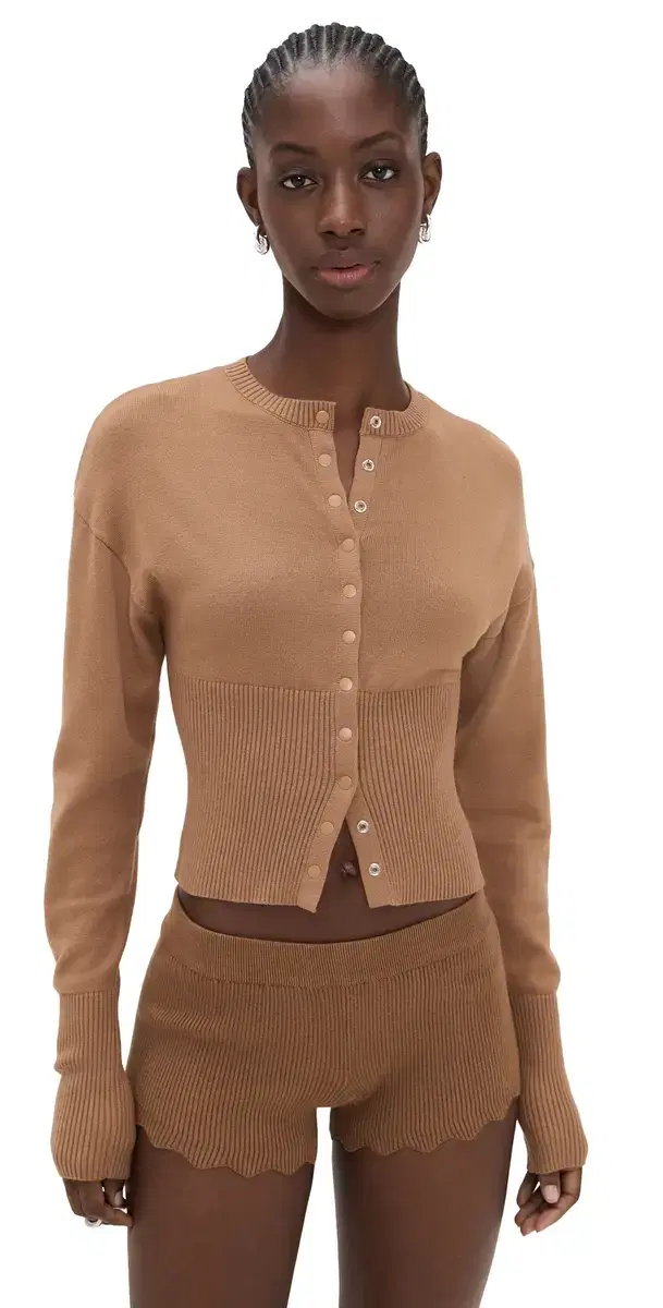 Head In The Clouds Cardigan Mocha Mousse