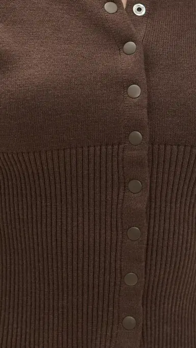 Lioness Head In The Clouds Cardigan Coffee | Thumbnail 6
