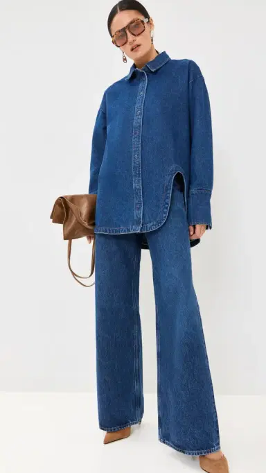 LIONESS Off Duty Denim Shirt Dark Denim | Thumbnail 5 LIONESS Off Duty Denim Shirt Dark Denim | Thumbnail 5