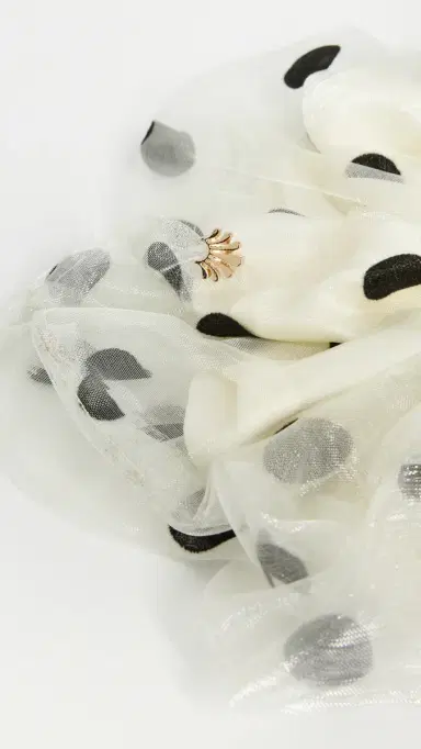 Lele Sadoughi Oversized Polka Dot Scrunchie One Size | Thumbnail 4 Lele Sadoughi Oversized Polka Dot Scrunchie One Size | Thumbnail 4