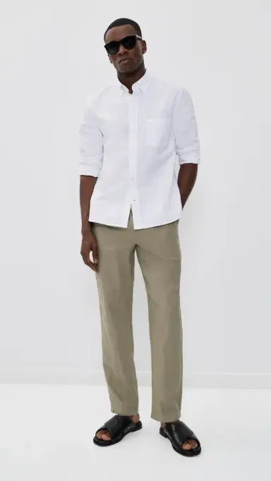 Les Deux Patrick Linen Pants aurel Oak Sand | Thumbnail 5