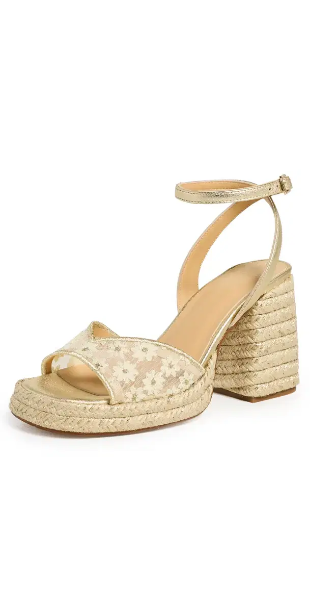 Castañer Valle Platform Sandals Blanco/Oro
