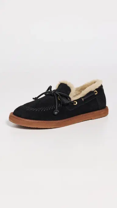 FARM Rio Sherpa Loafers Black | Thumbnail 2
