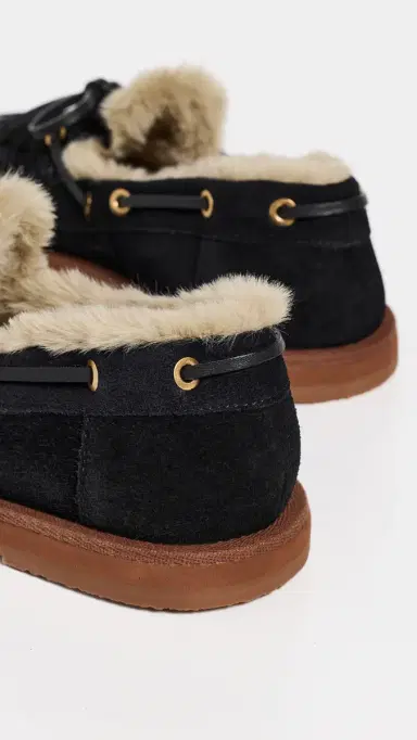 FARM Rio Sherpa Loafers Black | Thumbnail 4