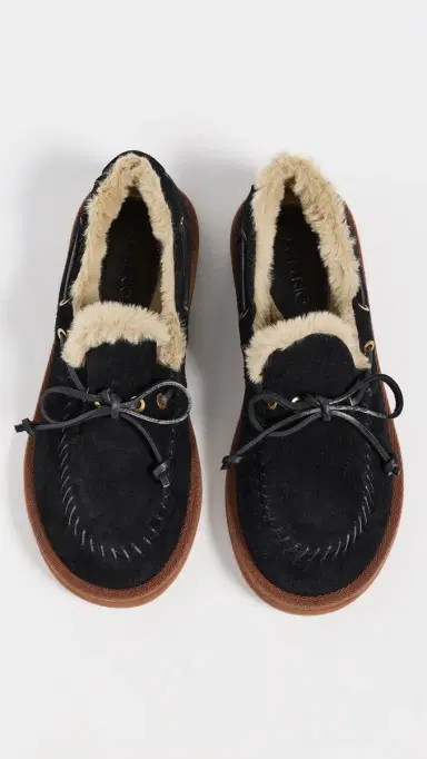 FARM Rio Sherpa Loafers Black | Thumbnail 5