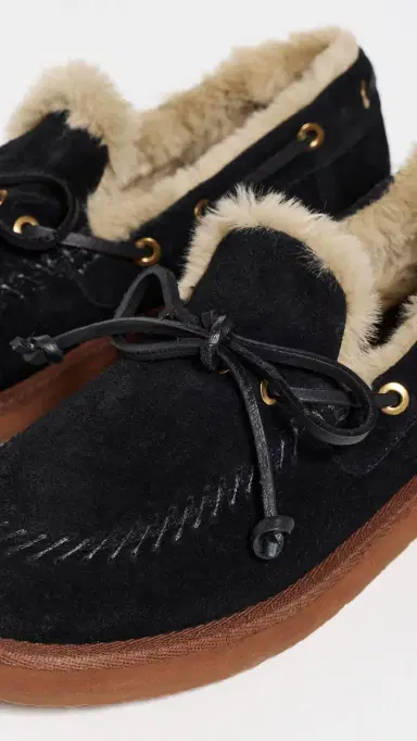 FARM Rio Sherpa Loafers Black | Thumbnail 6