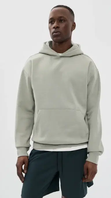 Beyond Yoga Classic Fleece Hoodie Grey Sage S | Thumbnail 2