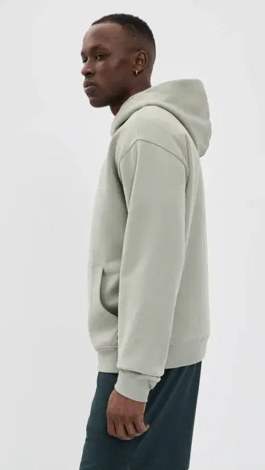 Beyond Yoga Classic Fleece Hoodie Grey Sage S | Thumbnail 4