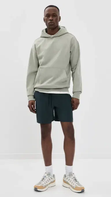 Beyond Yoga Classic Fleece Hoodie Grey Sage S | Thumbnail 5