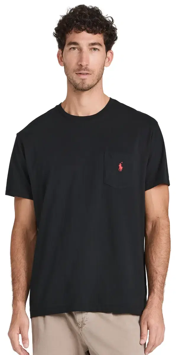 Classic Fit Pocket Tee Black