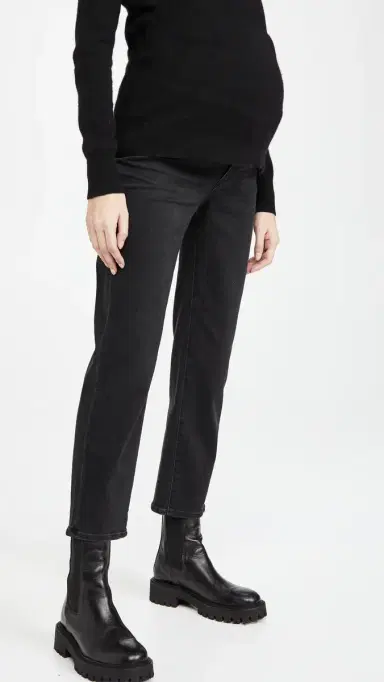 PAIGE Maternity Noella Straight Jeans Black Willow 34 | Thumbnail 2 PAIGE Maternity Noella Straight Jeans Black Willow 34 | Thumbnail 2