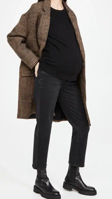 PAIGE Maternity Noella Straight Jeans Black Willow 34 | Thumbnail 5 PAIGE Maternity Noella Straight Jeans Black Willow 34 | Thumbnail 5