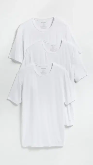 Tommy John Crew Neck Stay-Tucked Undershirt 3-Pack White | Thumbnail 2
