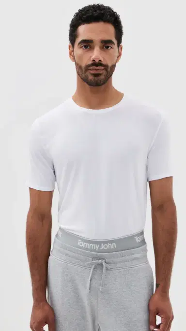 Tommy John Crew Neck Stay-Tucked Undershirt 3-Pack White | Thumbnail 3