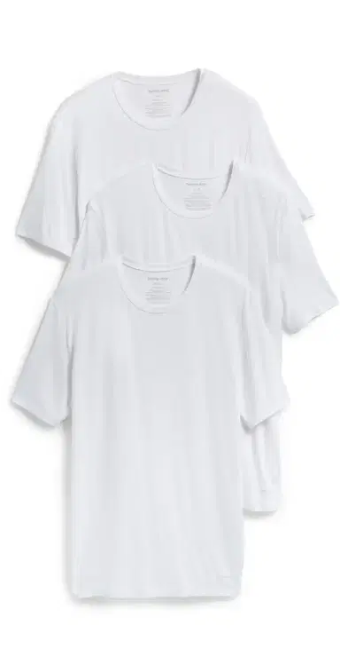 Tommy John Crew Neck Stay-Tucked Undershirt 3-Pack White | Thumbnail 1